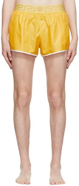 Желтые плавательные шорты Greca Versace Underwear