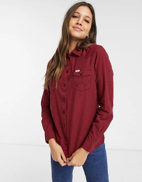Рубашка в стиле вестерн в клетку Wrangler-Красный
