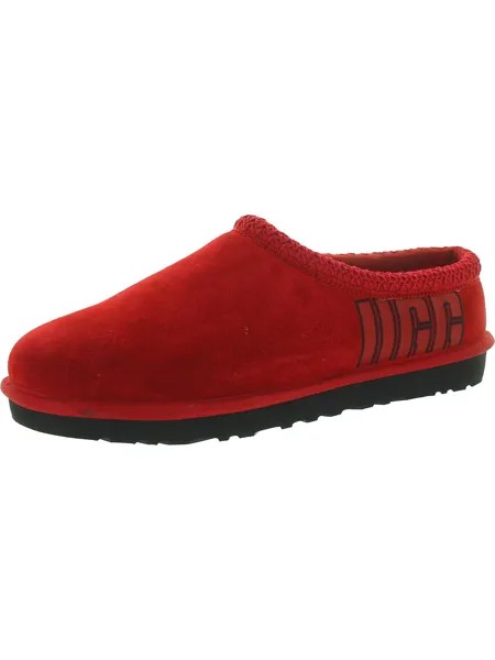 Мужские замшевые шлепанцы Tasman Graphic Outline UGG, цвет Black/Samba Red