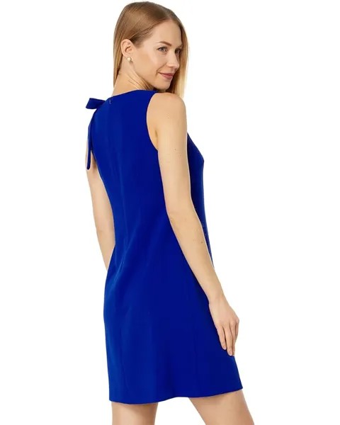 Платье Vince Camuto Bow Shoulder Shift Dress, кобальтовый