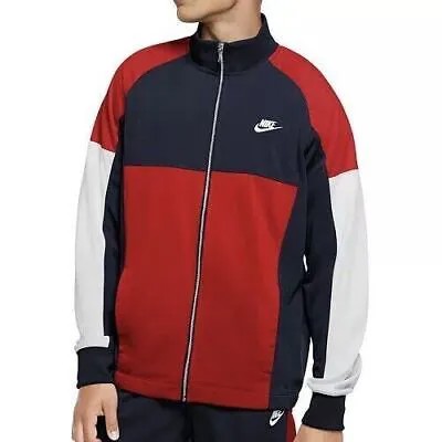 Спортивная куртка Nike Sportswear Colorblock, мужская, размер M, среднее активное пальто, красная