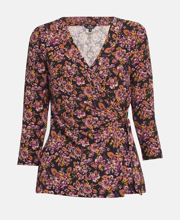 Блузка с запахом Lauren Ralph Lauren, фиолетовый
