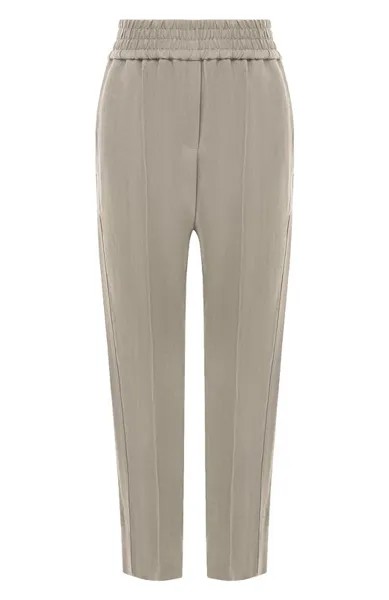 Брюки из вискозы и льна Brunello Cucinelli