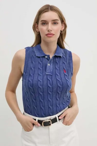 Хлопковый жилет Polo Ralph Lauren, синий