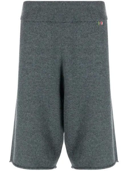 Extreme cashmere elasticated-waist cashmere-blend track shorts, серый