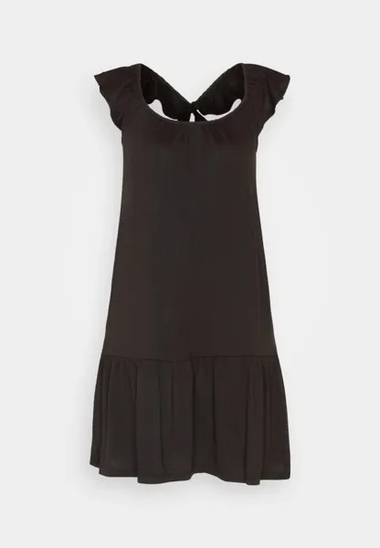 Платье Gap Ruffle Tiered Mini Jersey, черный