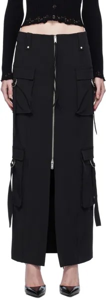 Черная длинная юбка карго Blumarine