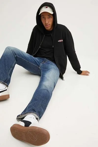 Хлопковая футболка Guess Jeans, черный