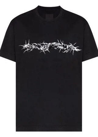 Givenchy футболка с принтом Barbed Wire