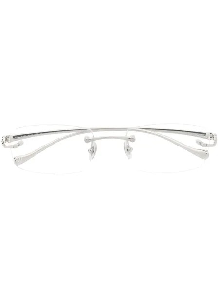 Cartier Eyewear очки в прямоугольной безободковой оправе