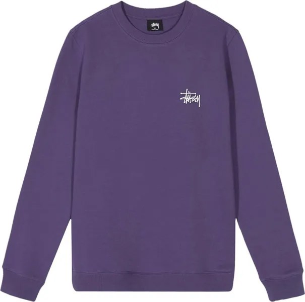 Толстовка Stussy Basic Crew 'Purple', фиолетовый