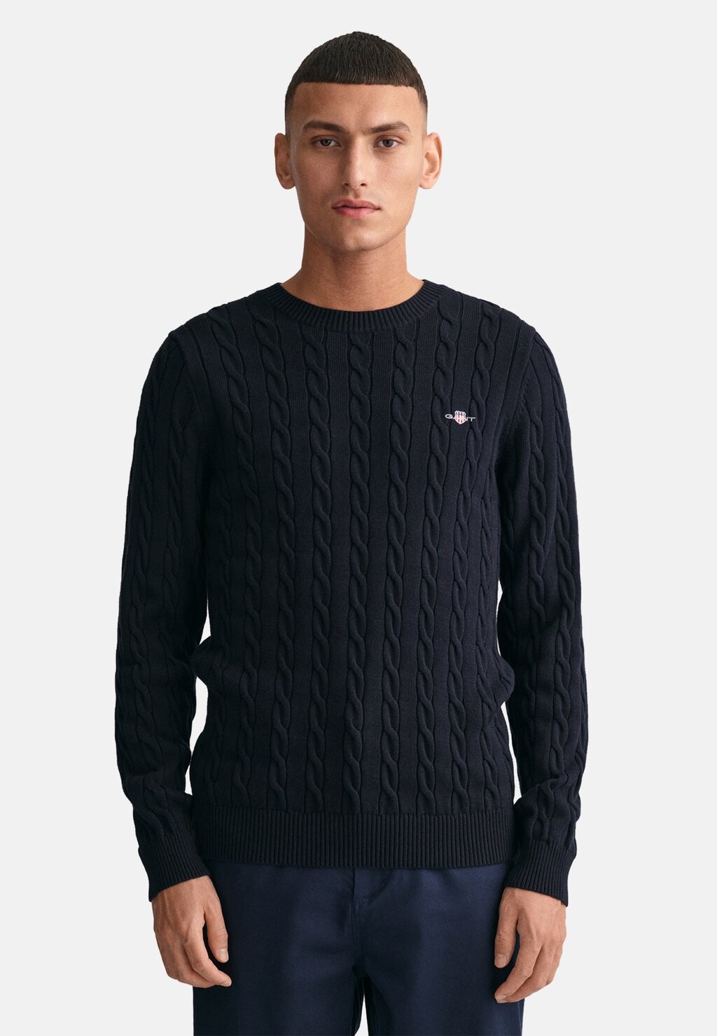 Свитер GANT Cable C Neck, вечерний синий