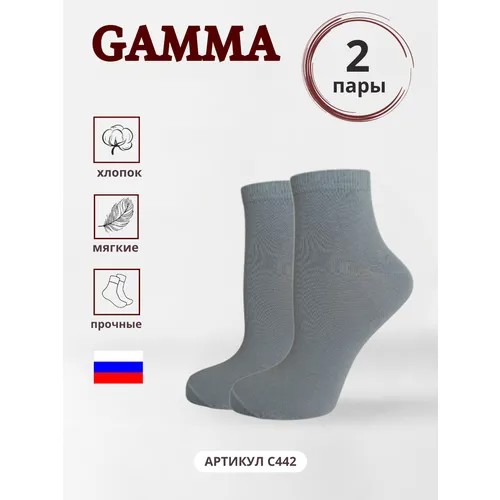 Носки ГАММА, 2 пары, размер 25-27(40-41)), серый