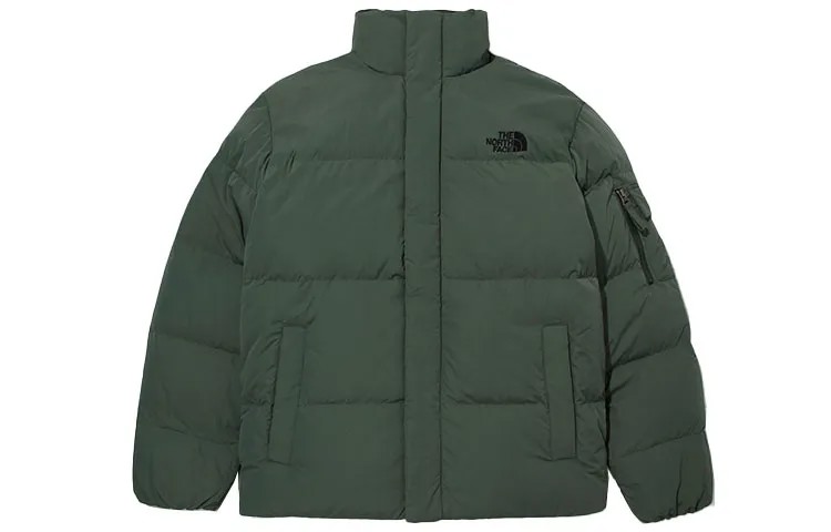Пуховик мужской зеленый The North Face, зеленый