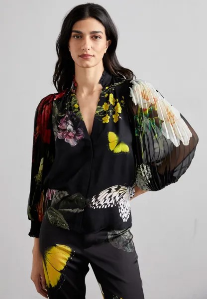 Блузка ILAN BLOUSE Alice + Olivia, цвет black