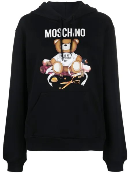 Moschino худи с логотипом, черный