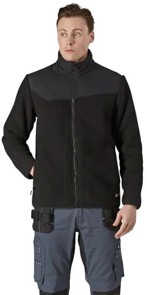 Флисовая куртка Dickies Generation Work Fleece с рипстопом на плечах, черный