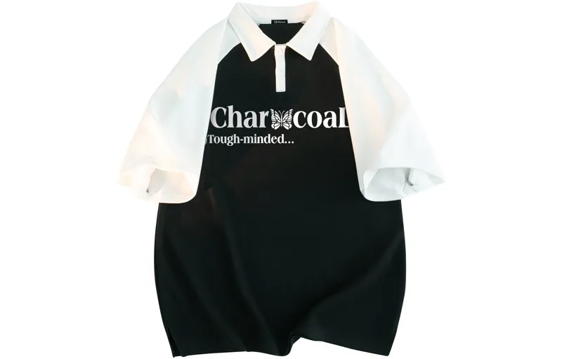 Original Charcoal Оригинальная темно-серая рубашка-поло унисекс, Рис абрикосовый/фиолетовый