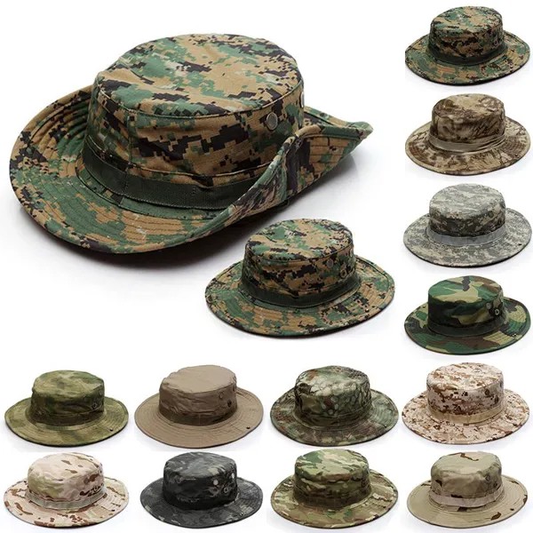 Мужская шляпа Тактический страйкбол Снайпер Камуфляж Ведро Boonie Hats Cap SWAT Армия Военные аксессуары