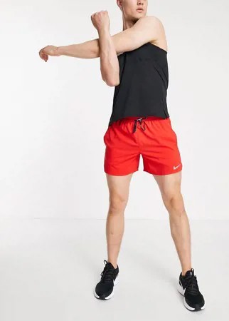 Красные шорты длиной 5 дюймов Nike Running Flex Stride-Красный