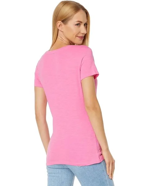 Футболка U.S. POLO ASSN. Scoop Neck Solid T-Shirt, цвет Pink Sangria