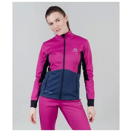 Куртка спортивная Nordski Pro, размер 48/L, fuchsia/blue