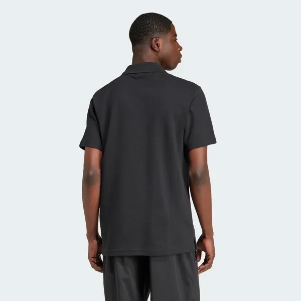 Рубашка-поло вафельного цвета Trefoil Essentials Adidas, Black