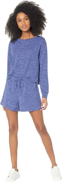 Пижамный комплект Catherine Malandrino Pullover & Short Lounge Set, цвет Heather Peacoat