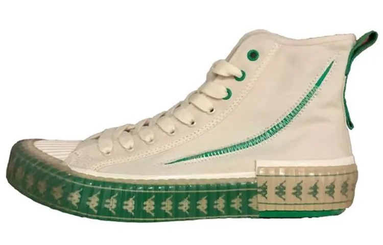 Kappa HI-Top Вулканизированные туфли Белый/Зеленый