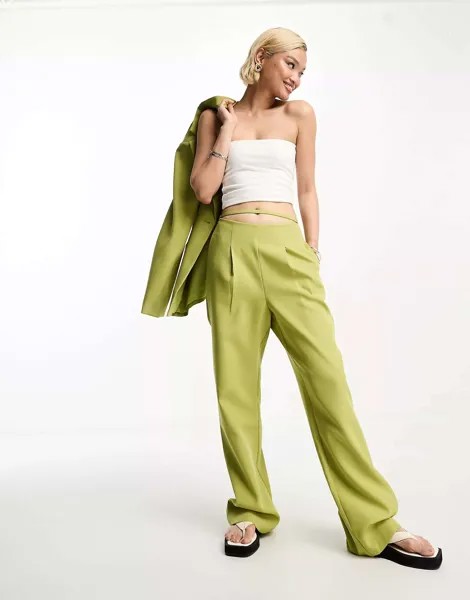Зеленые брюки 4th & Reckless с ремешком на талии