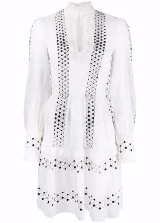 Temperley London платье мини Robin с длинными рукавами
