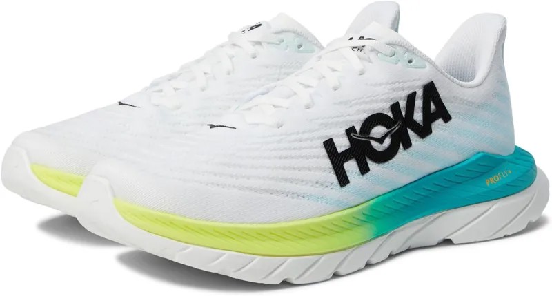 Кроссовки Mach 5 Hoka, цвет White/Blue Glass