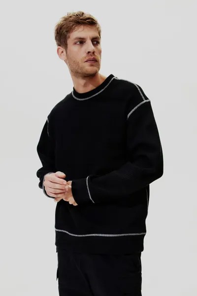 Толстовка свободного кроя с вафлями H&M, черный
