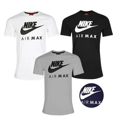 Мужская футболка Nike Slim Fit Athletic Air Max с коротким рукавом и круглым вырезом для фитнеса