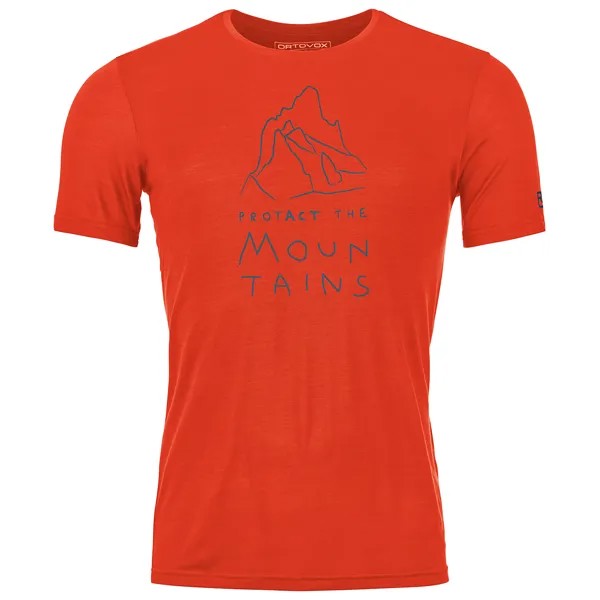 Рубашка из мериноса Ortovox 150 Cool Mountain Protector T Shirt, цвет Cengia Rossa