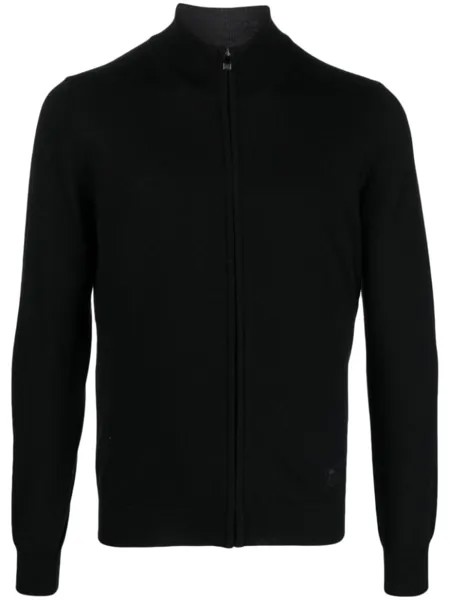Corneliani кардиган тонкой вязки на молнии, черный
