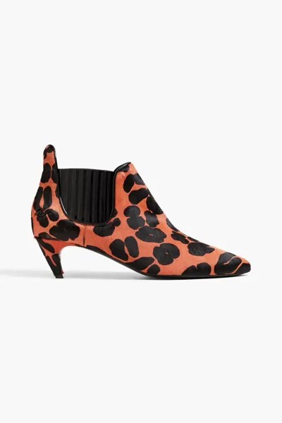 Ботильоны из телячьей шерсти с леопардовым принтом Roger Vivier, цвет Animal print