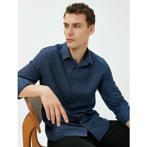 Рубашка KOTON, размер XL, синий