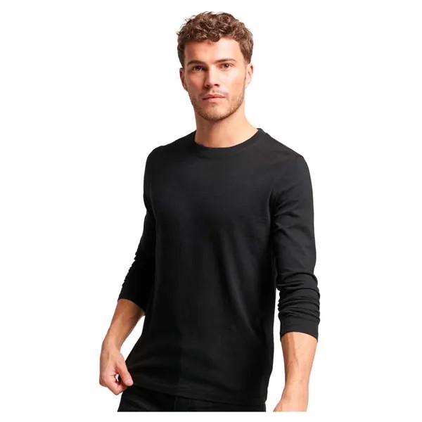 Футболка Superdry Long Sleeve Round Neck, черный