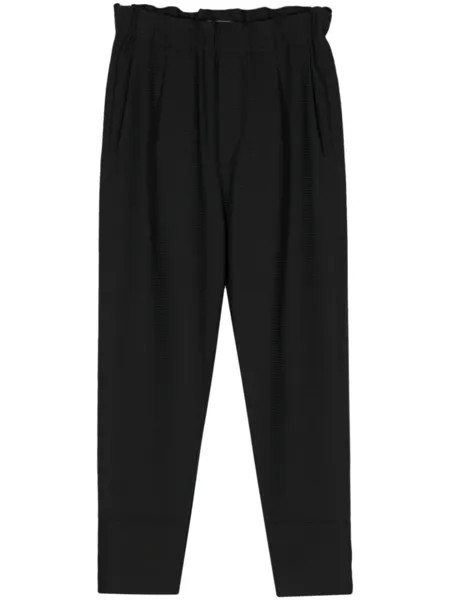 Issey Miyake укороченные плиссированные брюки, черный