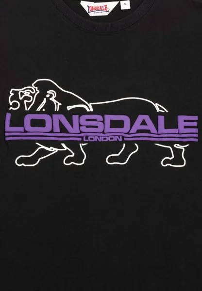 Футболки с принтом OVERSIZE CULLALOE Lonsdale, черный