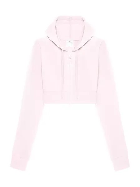 Укороченная спортивная куртка интерлок Courreges, цвет powder pink