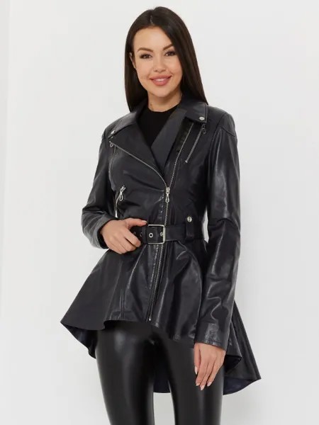 Кожаная куртка женская SARTORI DODICI 3214 синяя 44 EU