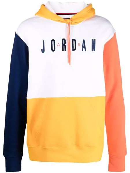 Jordan худи в стиле колор-блок с вышитым логотипом