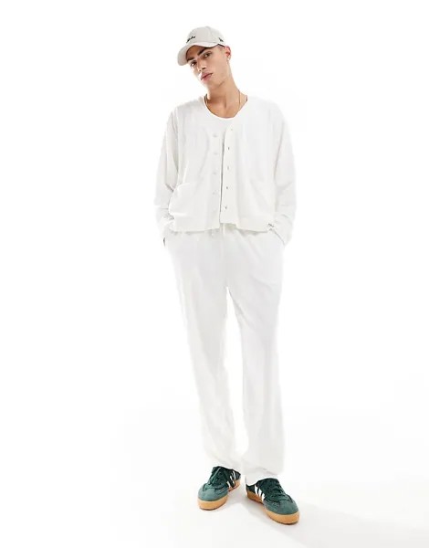 ASOS DESIGN – фактурные джоггеры прямого кроя кремового цвета