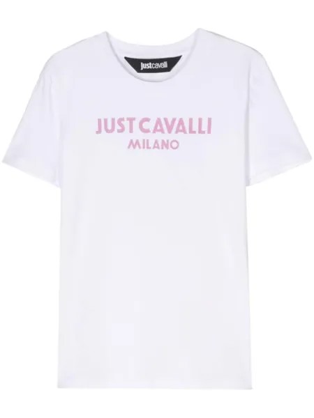 Just Cavalli футболка с логотипом, белый