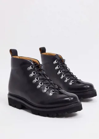 Черные кожаные походные ботинки Grenson-Черный