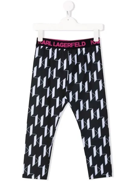 Karl Lagerfeld Kids monogram logo-waist leggings