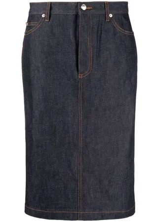A.P.C. джинсовая юбка с молнией