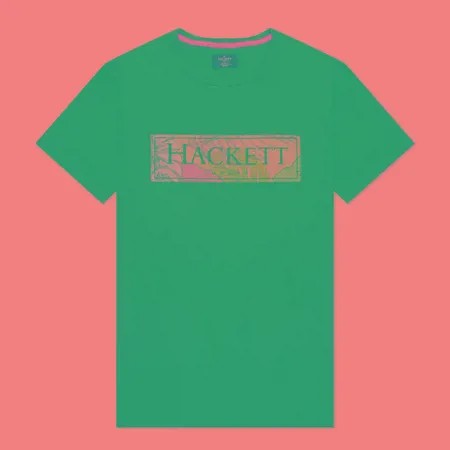 Мужская футболка Hackett Floral Logo Print, цвет синий, размер S